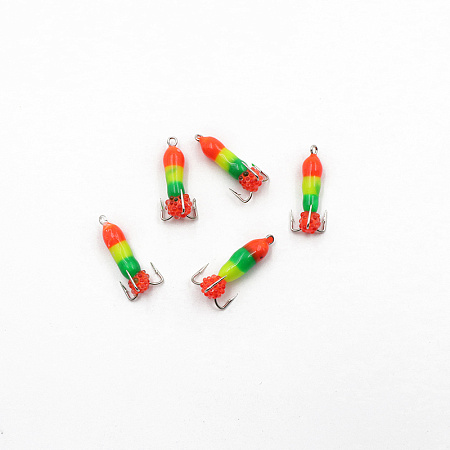 Мормышка вольф. безнасадочная "ЯМАН" Черт с петлей (длинный) Светофор, d-2 мм, вес 0,5 г, подвеска и