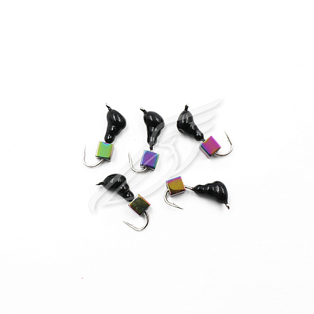 Мормышка безнасадочная ЯМАН "Муравей с ушком", вес 0,45 г, кубик хамелеон (уп. 5 шт.)