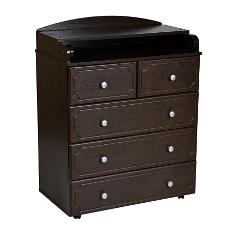 Комод с пел. доской "Ульяна-6" МДФ 800/5 (венге-слоновая кость)