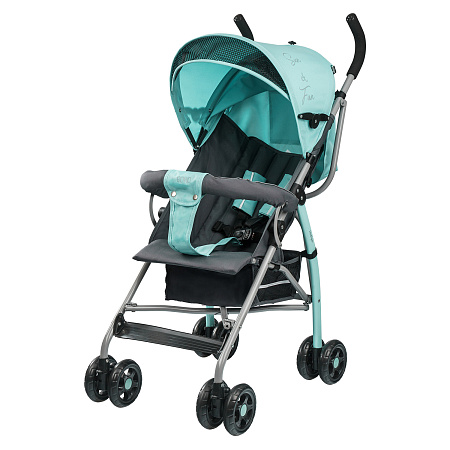 Коляска-трость BONO (4кол.(12,3см), разъемн.бамп.)(упак.4 шт.)(Indigo) (морская волна)