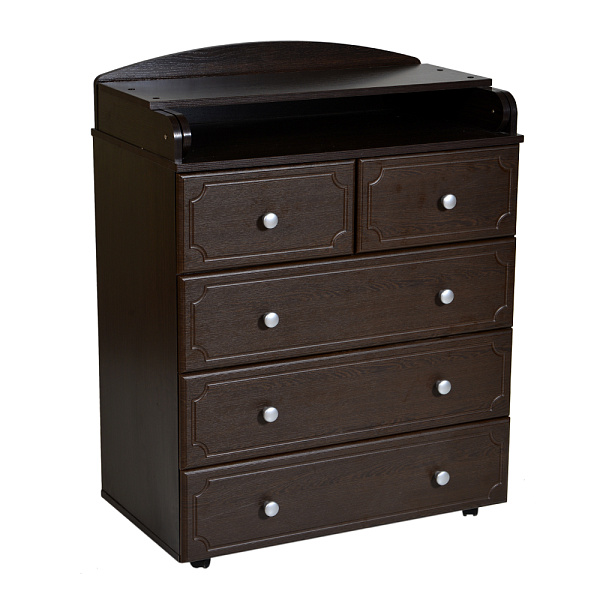 Комод с пел. доской &amp;quot;Ульяна-6&amp;quot; МДФ 800/5 (венге-слоновая кость)