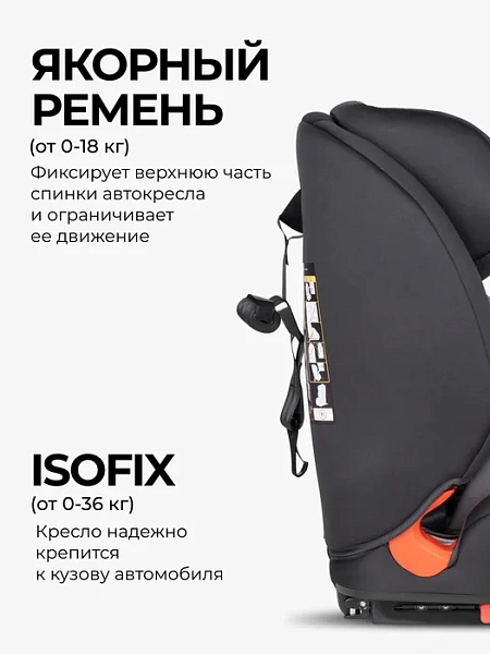 Автокресло детское HD-02 ISOFIX (Grey/black-Серый/черный HD-02/1)
