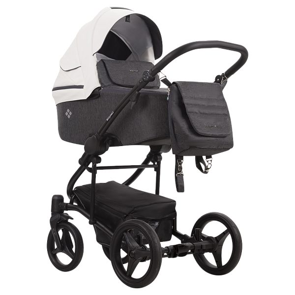 Коляска TORINO 2в1 (Bebetto) (01 (серый+белая кожа))